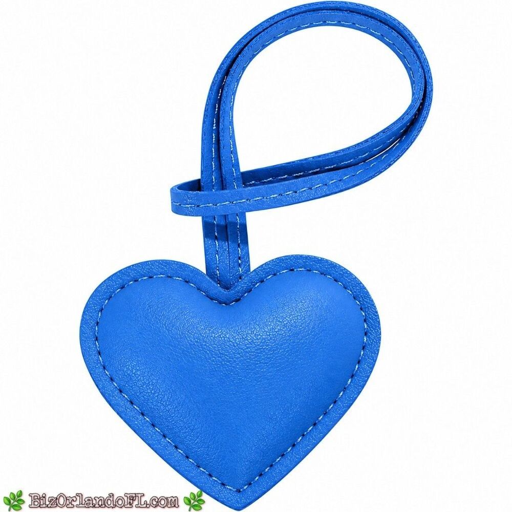 Stylish Lunch Charms Faux Leather Keychain Pendants - Blue Heart